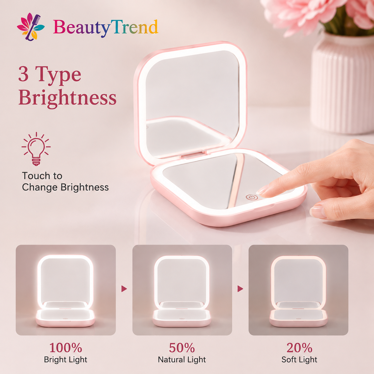 Double Sided LED Makeup Mirror