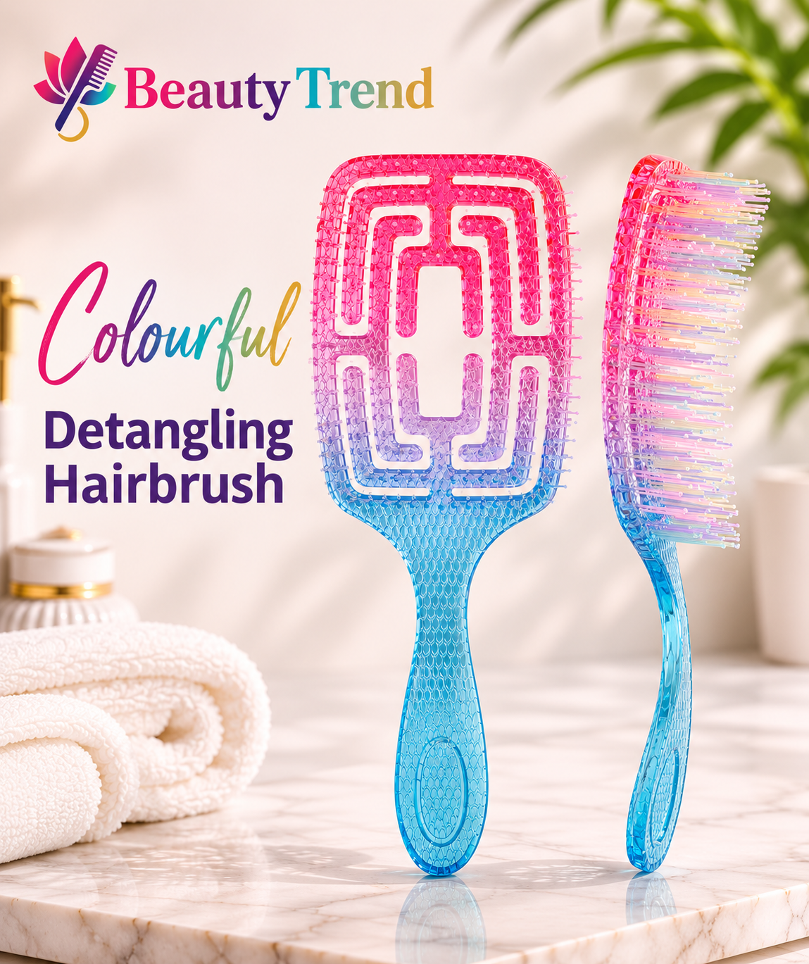 Colourful Detangling Hair Brush