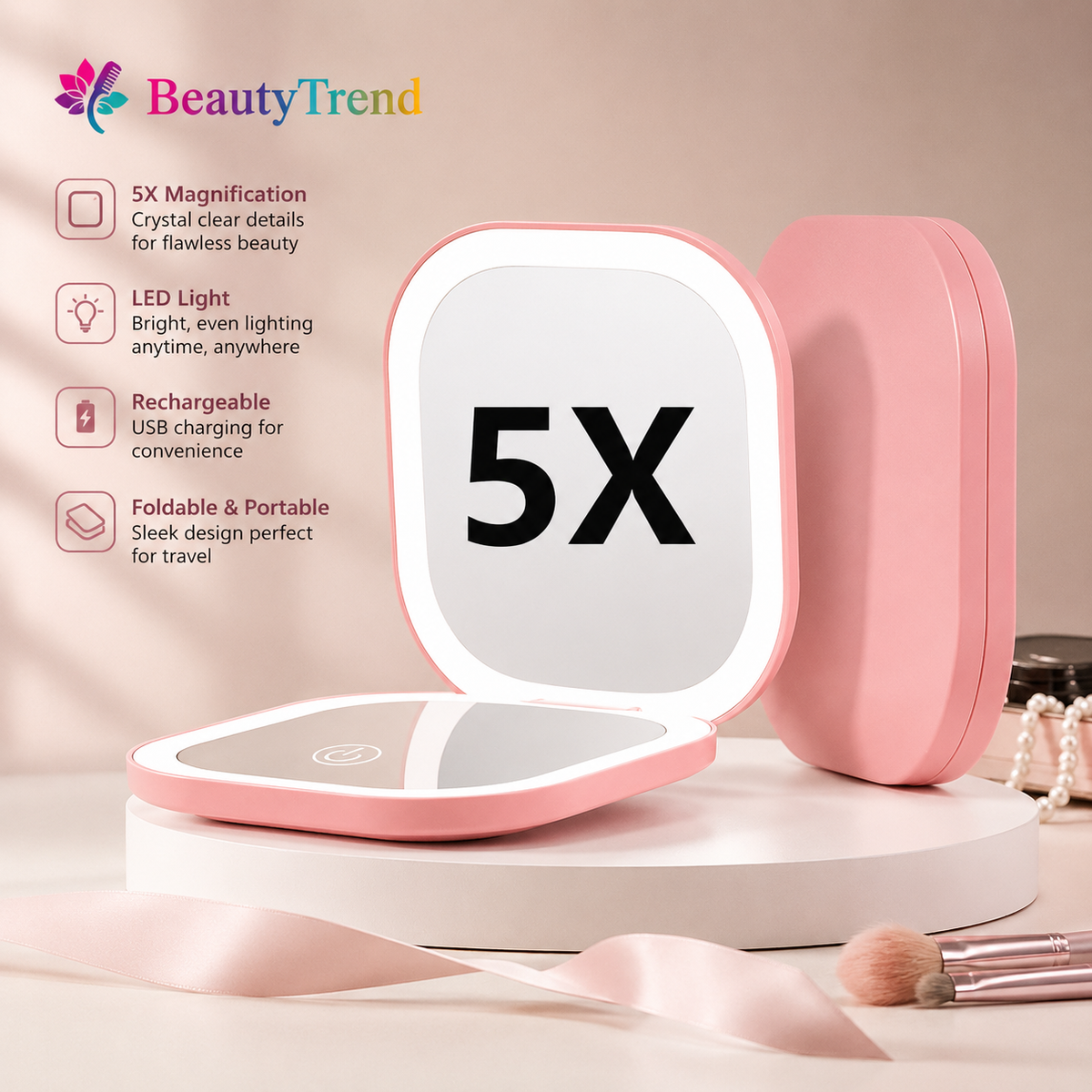 Double Sided LED Makeup Mirror