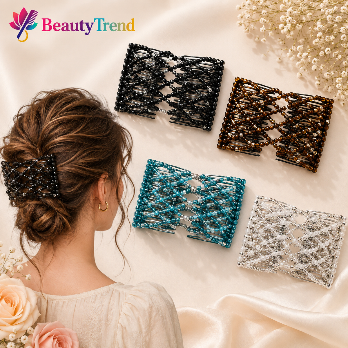 Beaded Hair Clips