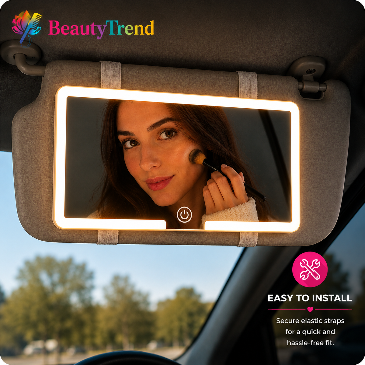 LED Removable Car MakeUp Mirror