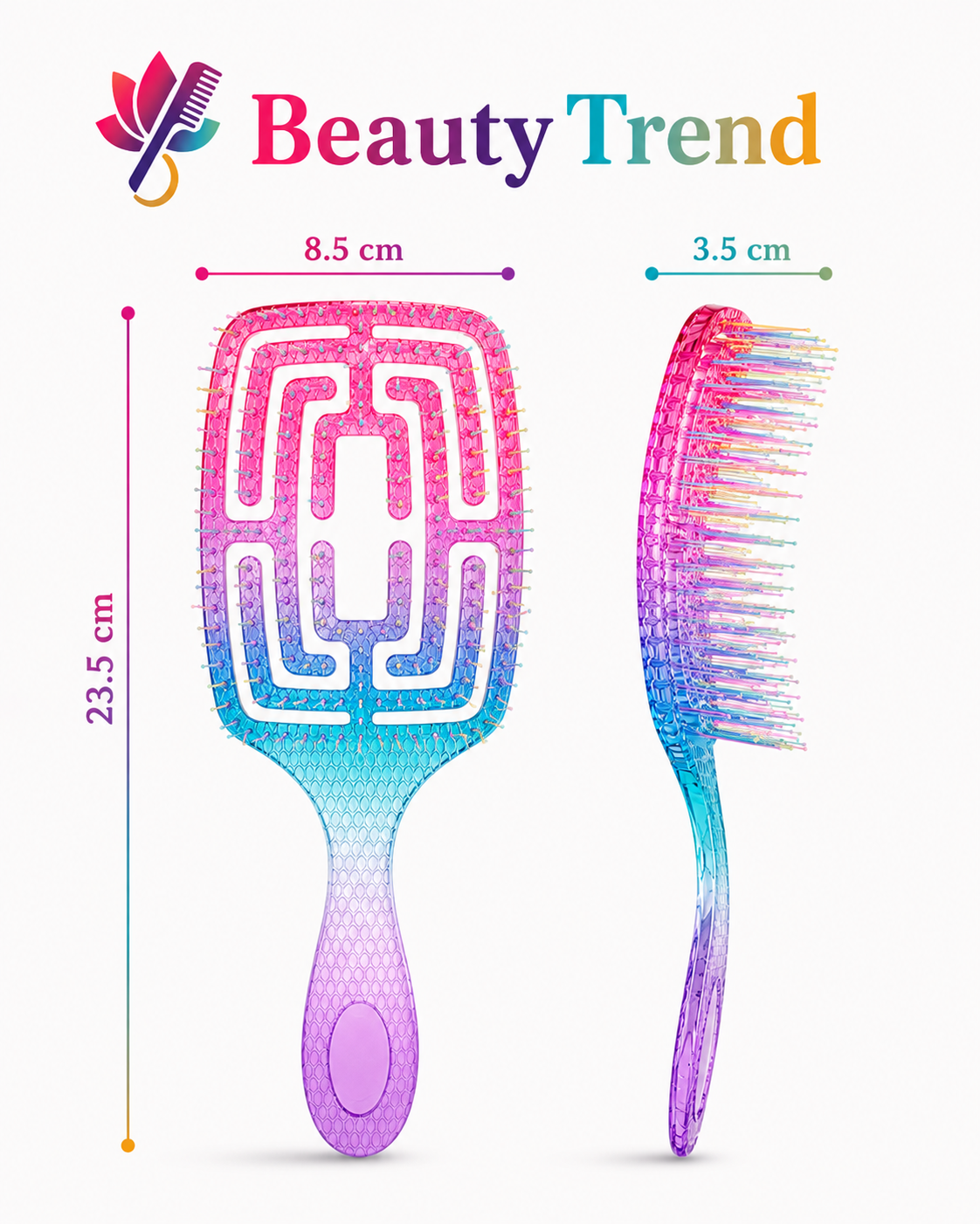 Colourful Detangling Hair Brush